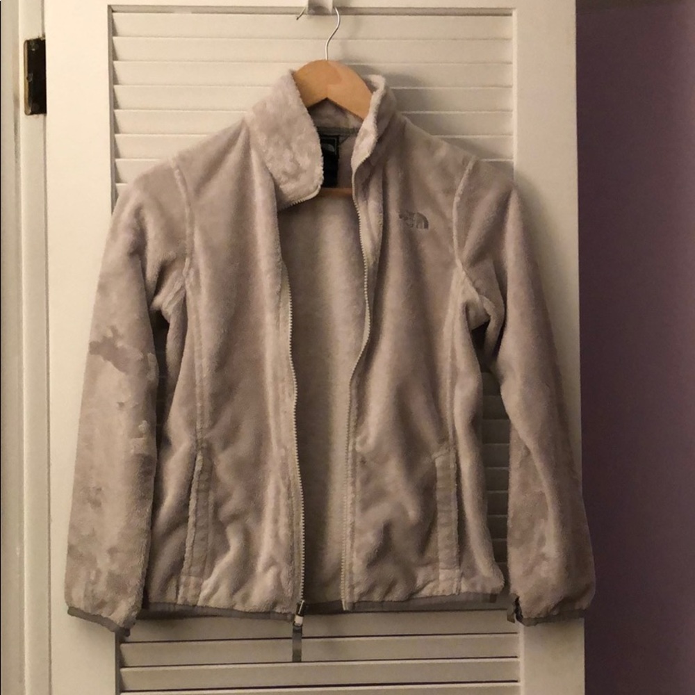 Kids North Face White Fleece Full Zip